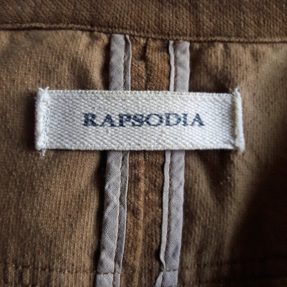 Rapsodia Argentina Blazer Texture Vintage Camel Three Button Closure Western 2 - Picture 3 of 4